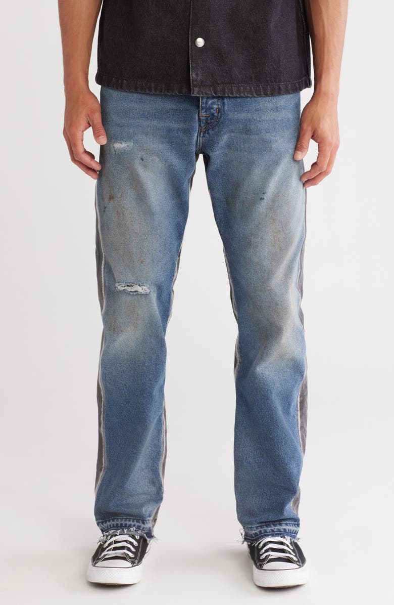 PURPLE BRAND Two-Tone Skinny Jeans, Main, color, Washed Indigo