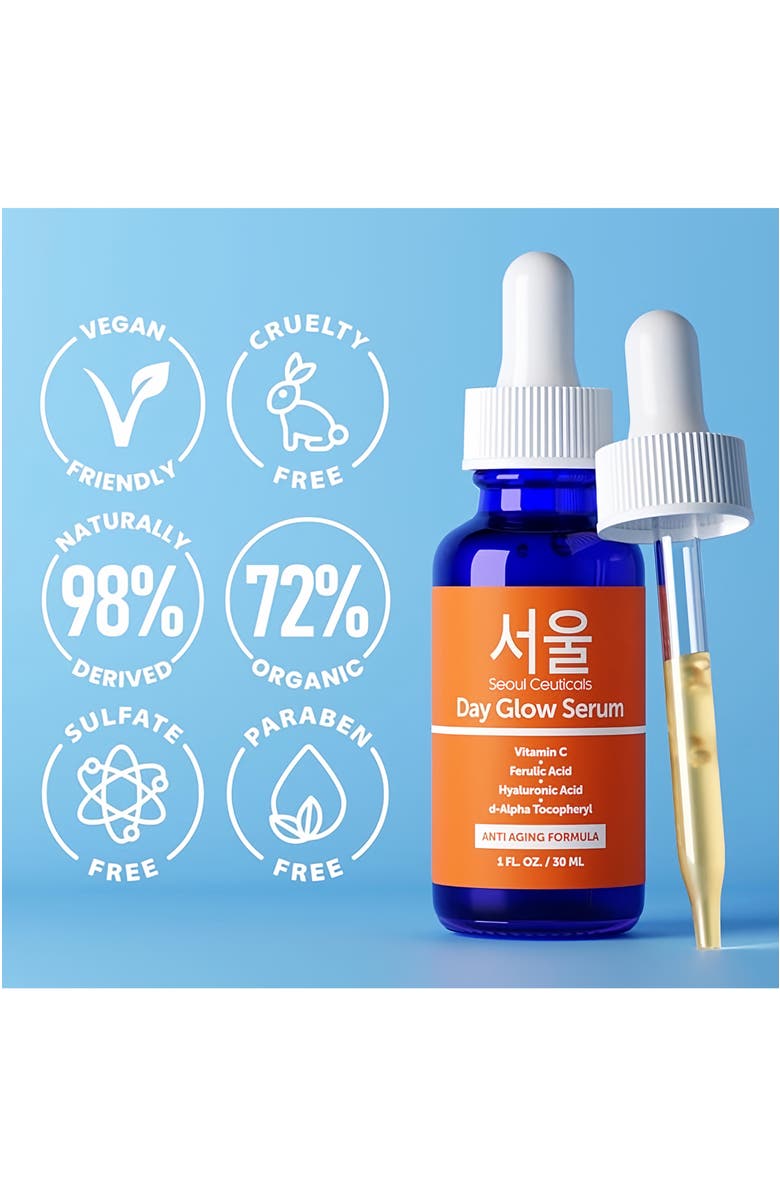 Seoul Ceuticals Korean Skincare Day Glow Vitamin C Serum, Alternate, color, Clear