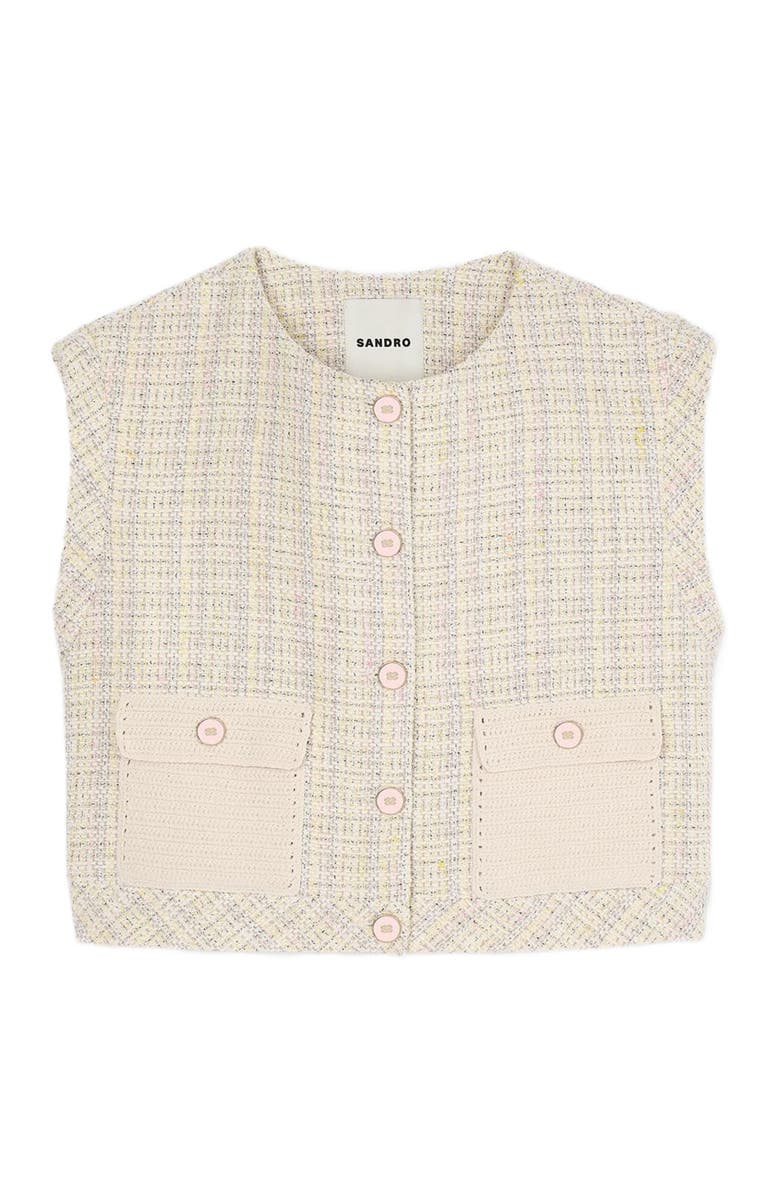 SANDRO Decorative tweed jacket, Alternate, color,