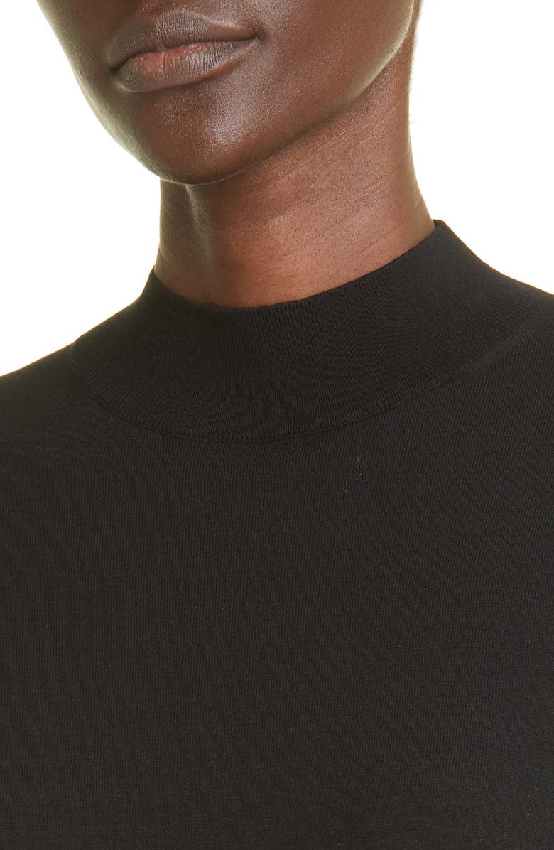 Lafayette 148 New York Mock Neck Short Sleeve Sweater, Alternate, color,