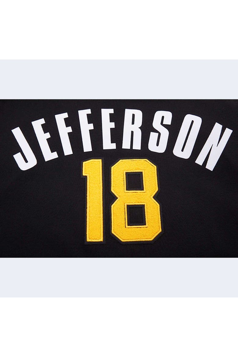 Men's Pro Standard Justin Jefferson Black Minnesota Vikings Player Name & Number Pullover Hoodie, Alternate, color, Black