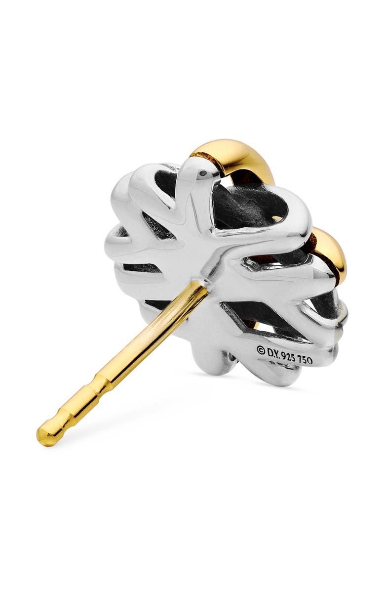 David Yurman Crossover Stud Earrings with 18K Yellow Gold, Alternate, color, Silver/ Gold