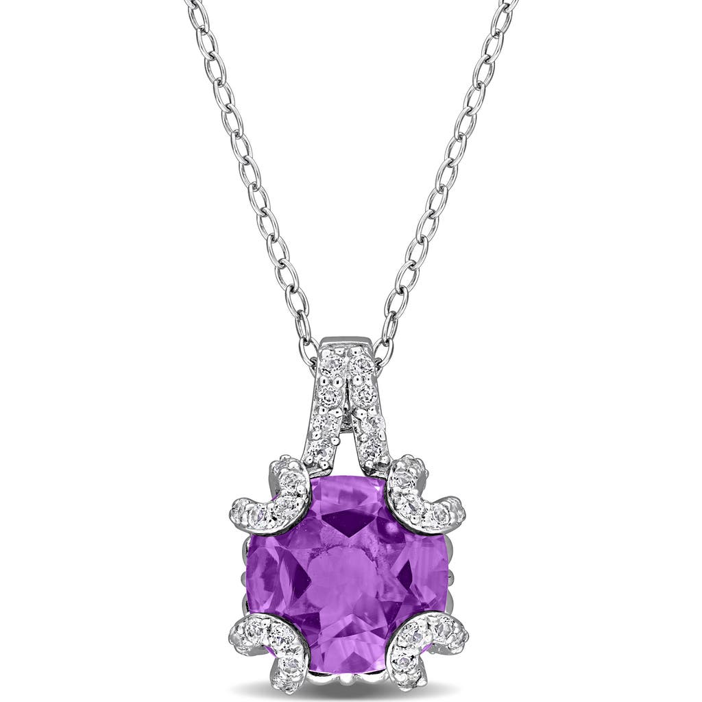 Delmar Semiprecious Stone & White Topaz Pendant Necklace In Brown