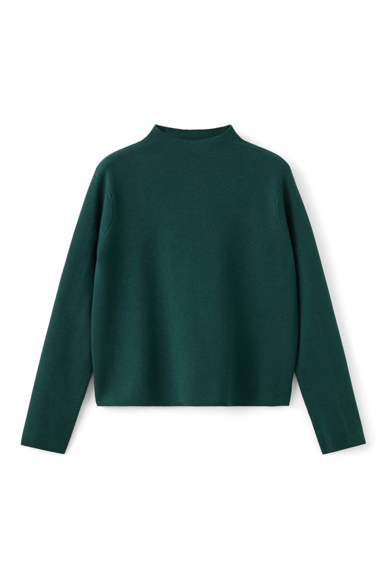 Funnel Neck Sweater, Alternate, color, DARK GREEN