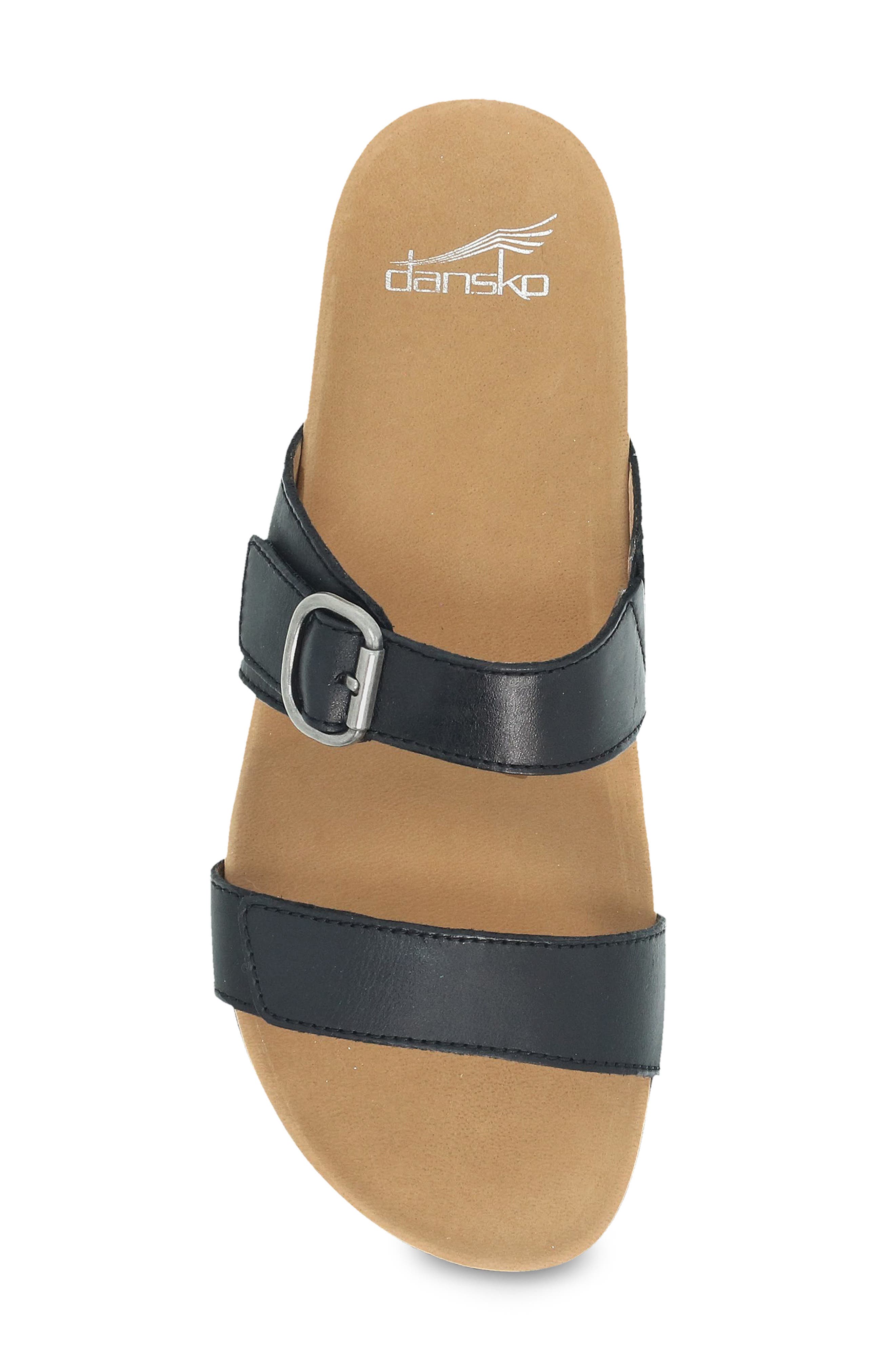 Dansko Justine Slide Sandal, Alternate, color, Black