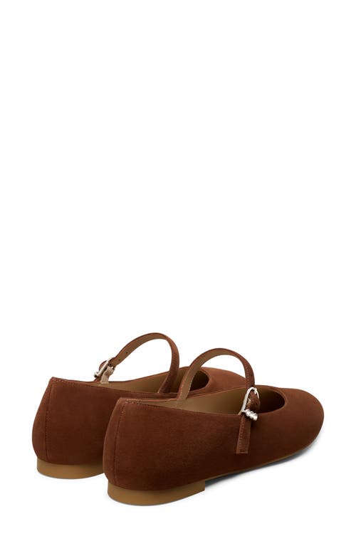 Stuart Weitzman Analeise Mary Jane Flat In Brown