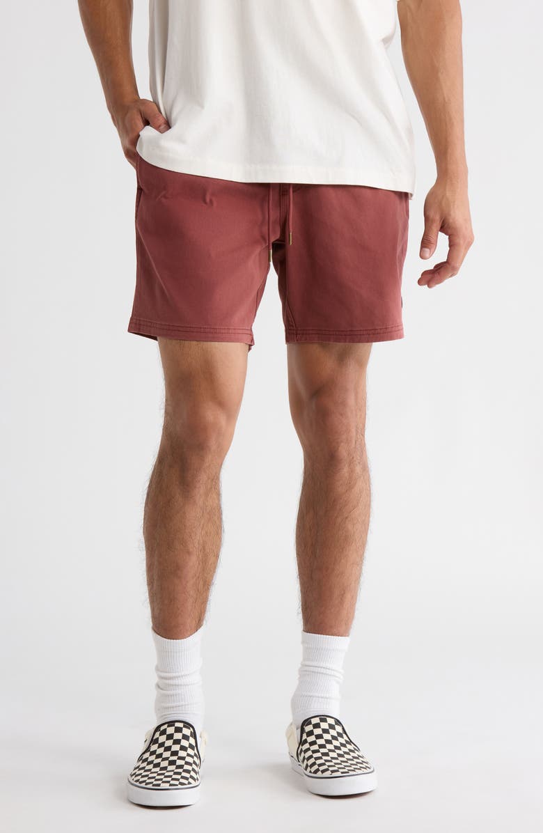 RVCA Escape Solid Shorts, Main, color, Red Earth