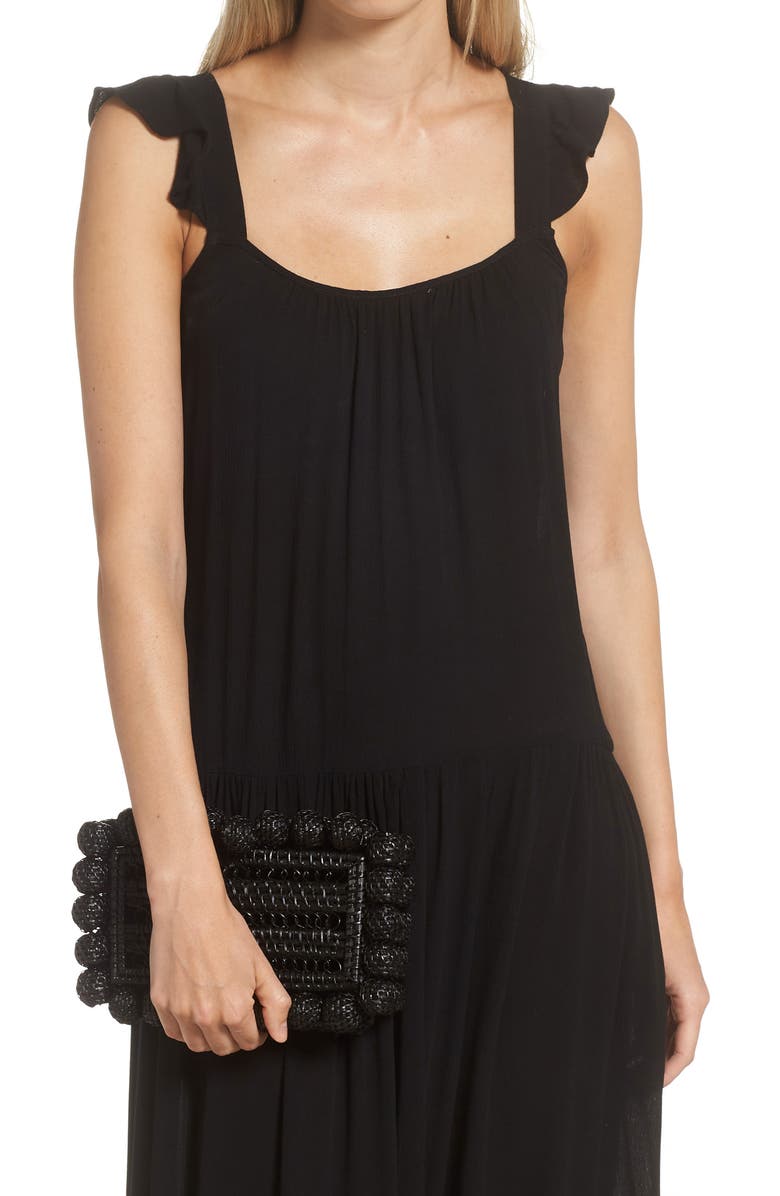 Cult Gaia Eos Rattan Box Clutch, Alternate, color,