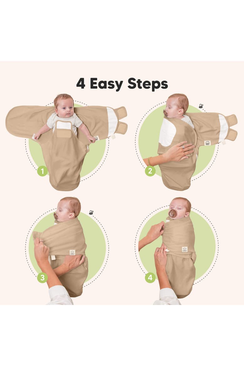 3-Pack Soothe Zippy Swaddle Wrap, Alternate, color, Ecru