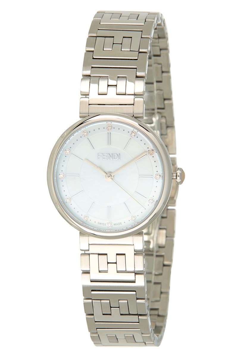 Fendi Diamond Bracelet Watch, 29mm, Main, color,