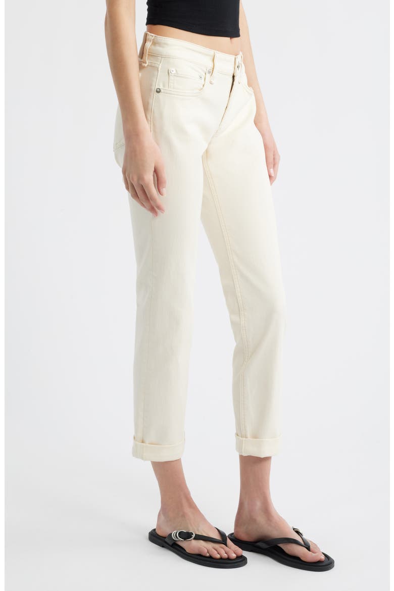 Dre Low Rise Slim Boyfriend Jeans, Alternate, color, ECRU