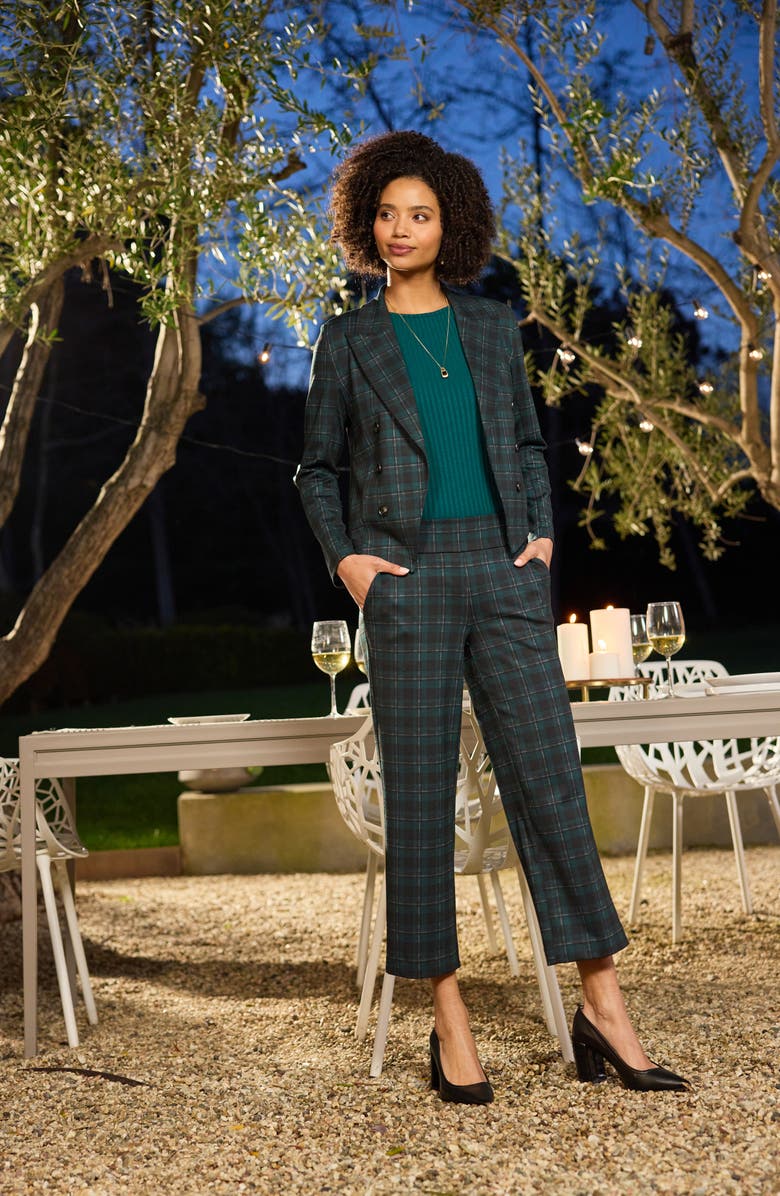 Liverpool Los Angeles Plaid Double Breasted Blazer, Alternate, color, 