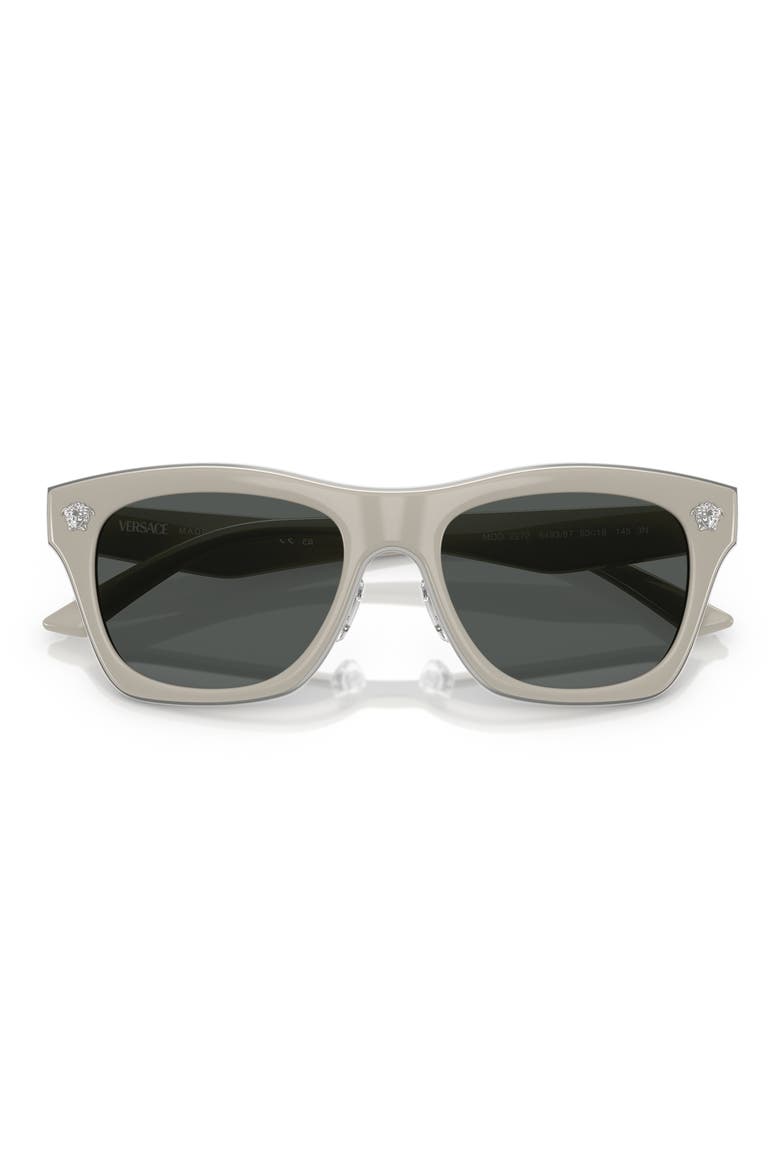 53mm Rectangular Sunglasses, Alternate, color, LIGHT GREY