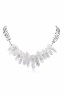 JARDIN Quartz Double Chain Frontal Necklace
