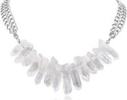 JARDIN Quartz Double Chain Frontal Necklace