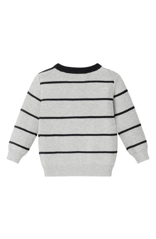 Andy & Evan Stripe Sweater & Joggers Set In Gray