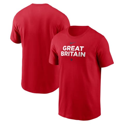 Men's Nike  Red Great Britain Baseball 2026 World Baseball Classic Wordmark T-Shirt