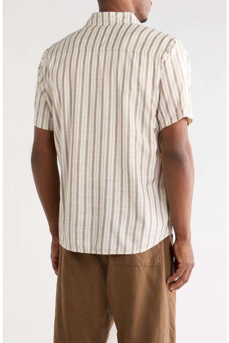 Venice Yarn Dyed Slub Short Sleeve Button-Up Shirt, Alternate, color, POWDER