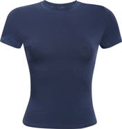 SKIMS Crop Cotton Blend T-Shirt