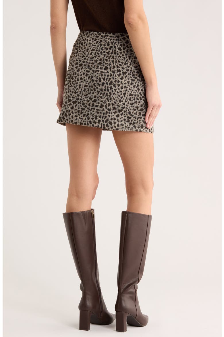 Cheetah Print Miniskirt, Alternate, color, GREY CHEETAH