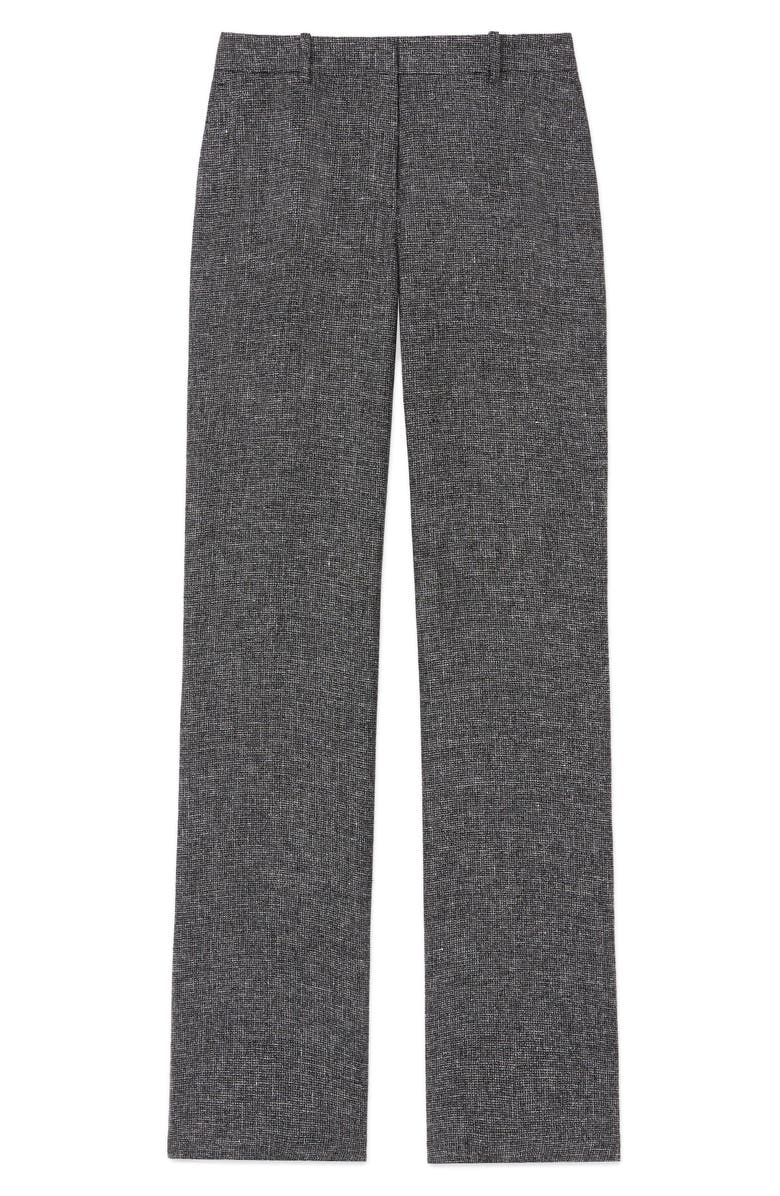 Lafayette 148 New York Gates Basketweave Straight Leg Marled Linen Trousers, Alternate, color, 