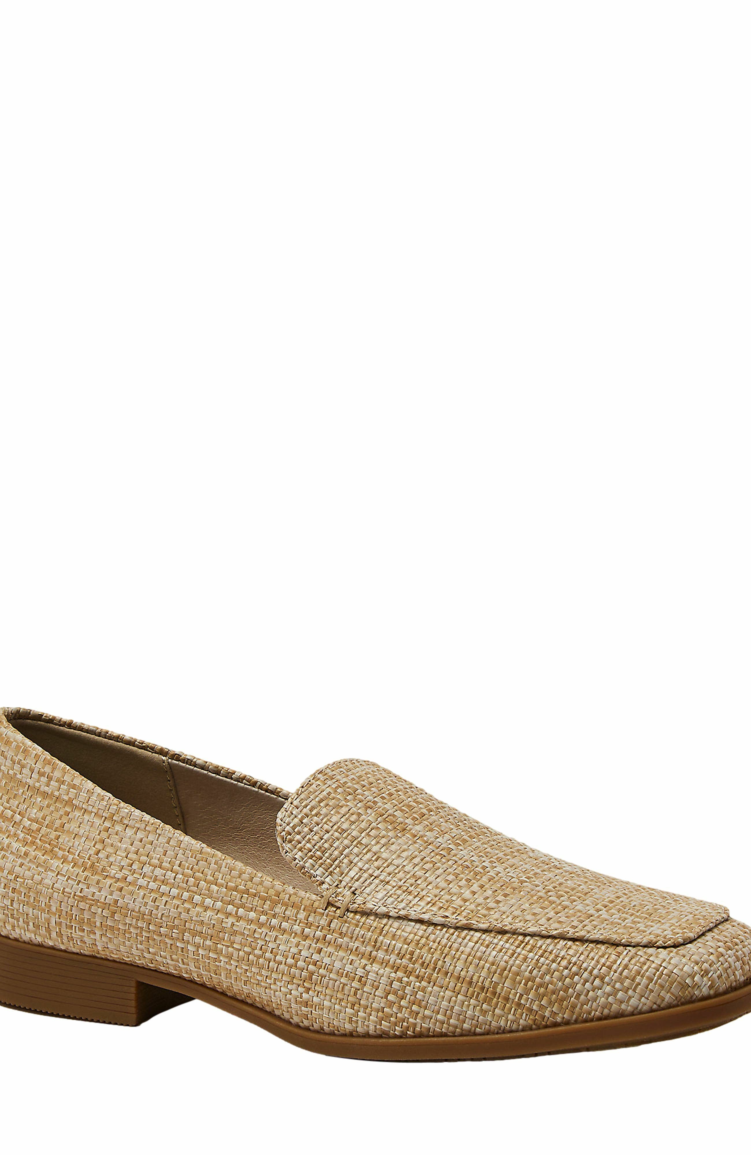 Lands' End Classic Raffia Loafers, Alternate, color, Vintage Straw