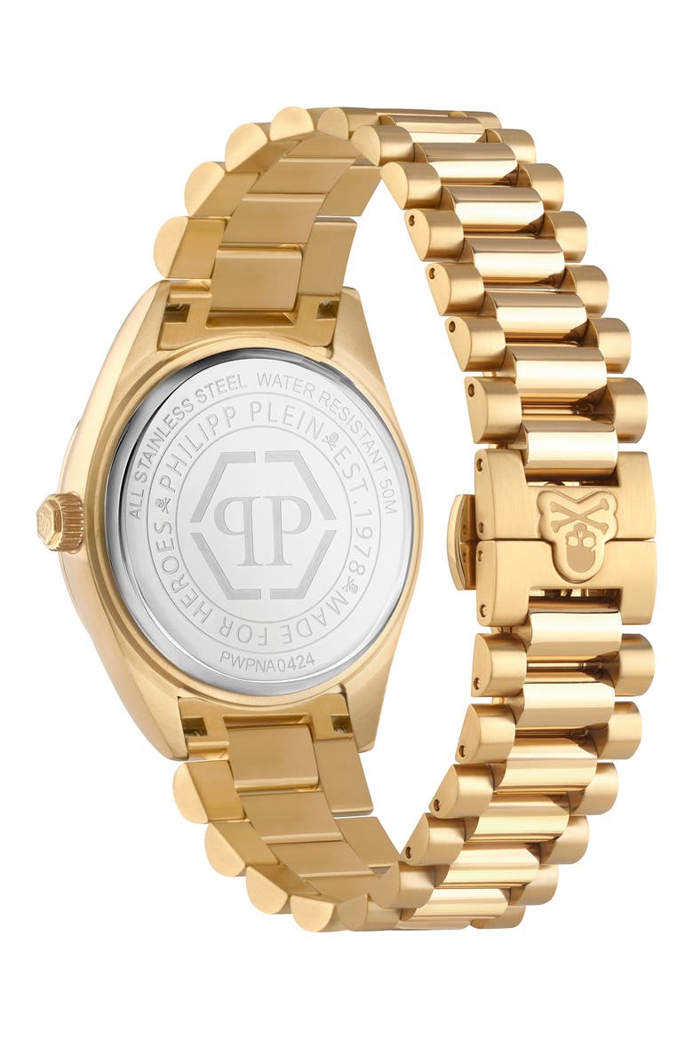 Date Superlative Bracelet Watch, 42mm, Alternate, color, IP YELLOW GOLD