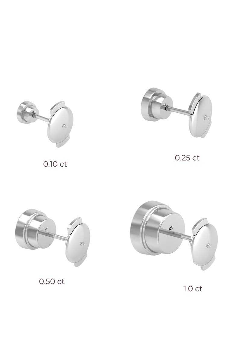 Seed2Stone The Starlet Back-Off Stud, Alternate, color, White Gold