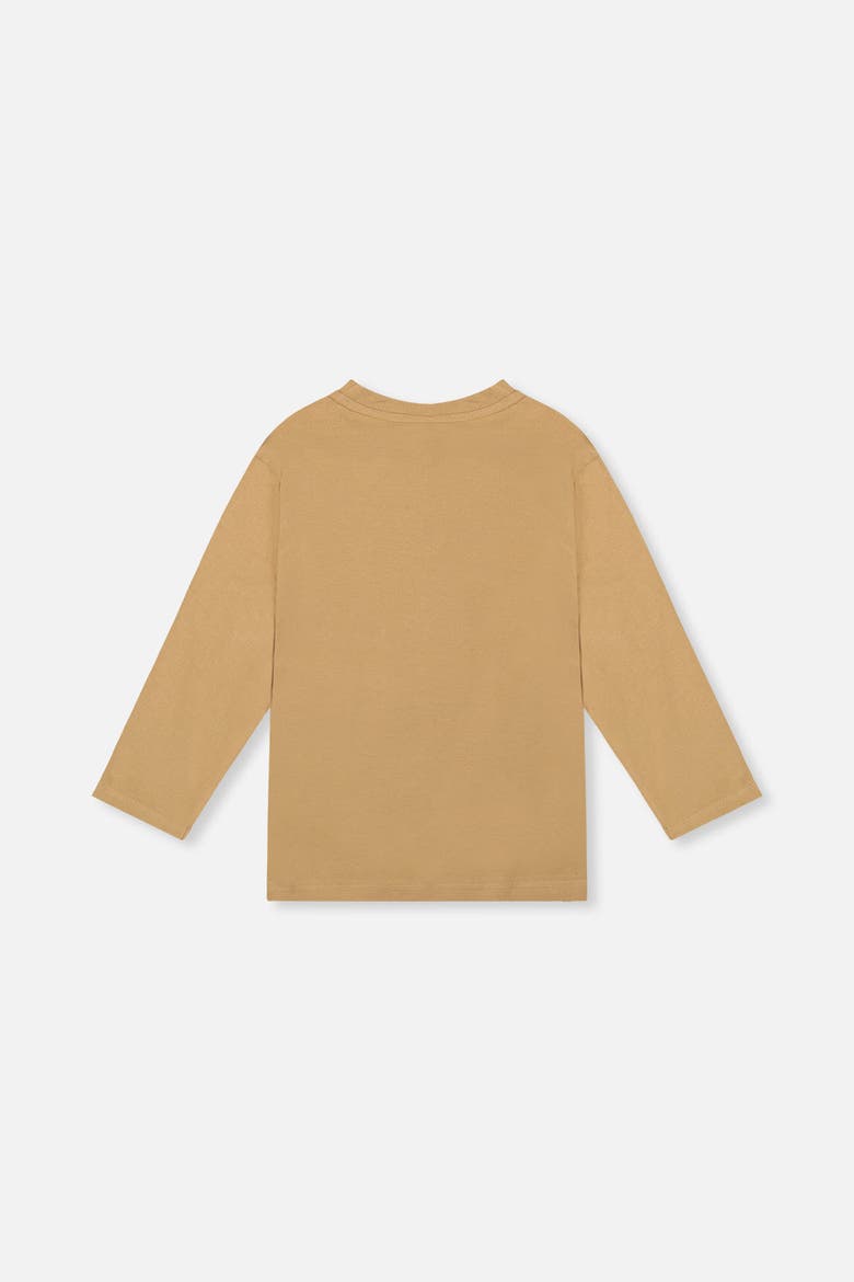 Organic Cotton Crew Neck Mountain Graphic Long Sleeve T-Shirt, Alternate, color, Beige