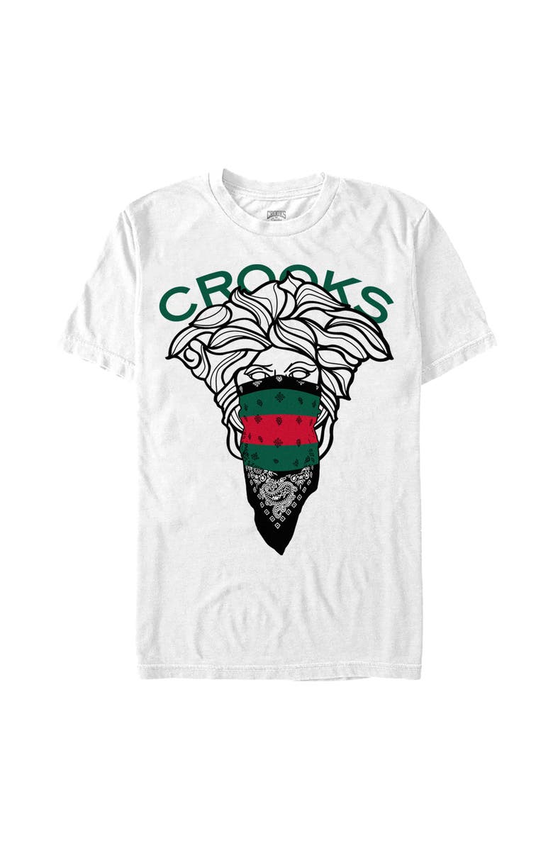 Crooks & Castles Men's Crooks & Castles Medusa Big Face Graphic T-Shirt, Main, color, White