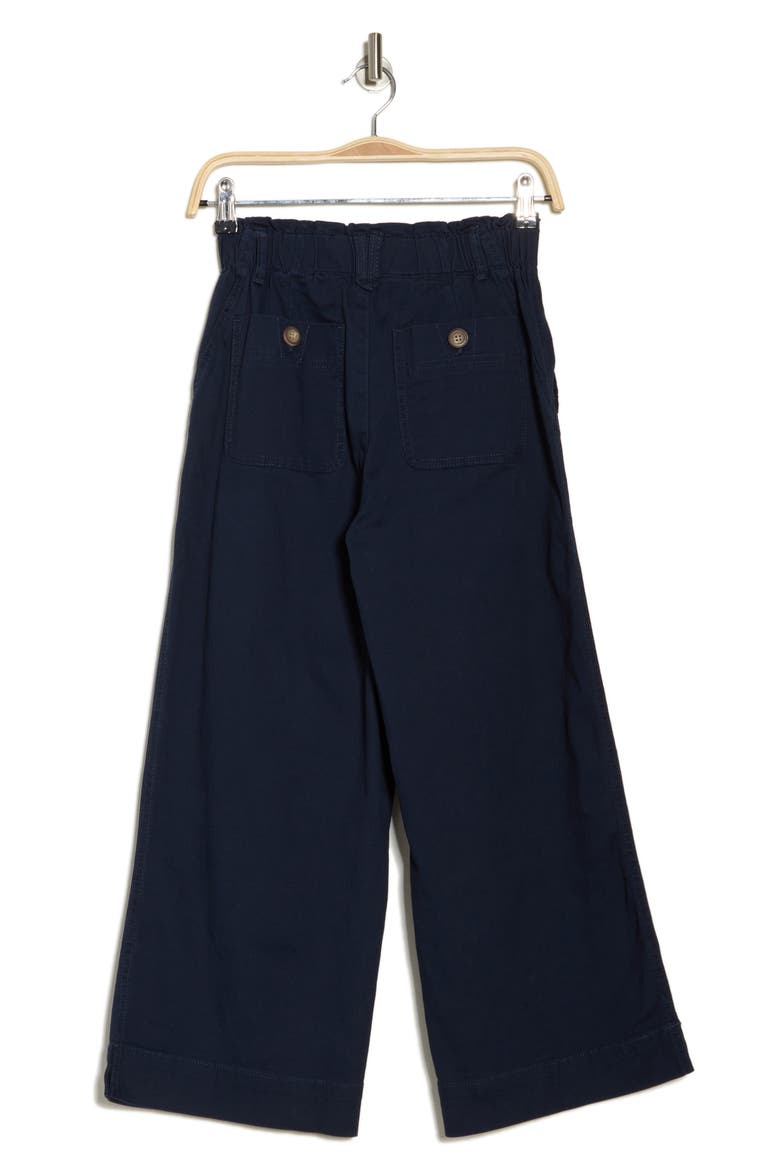 High Waist Crop Wide Leg Pants, Alternate, color, NV - NAVY