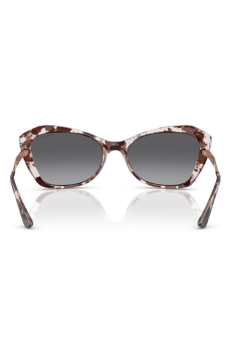 VOGUE 56mm Polarized Gradient Cat Eye Sunglasses, Alternate, color, Grey Havana