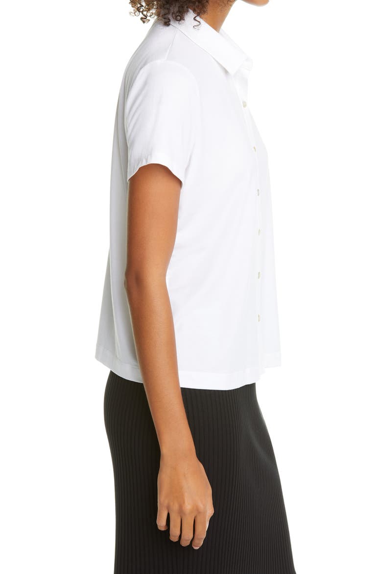 Button Front Knit Shirt, Alternate, color, WHITE