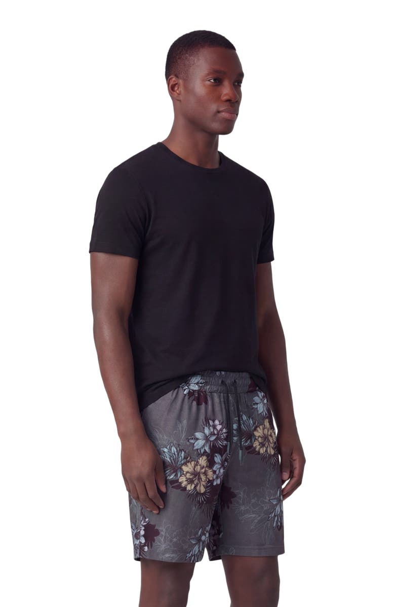 Lords of Harlech Exotic Floral Mens Lounge Short, Alternate, color, Exotic Floral Black