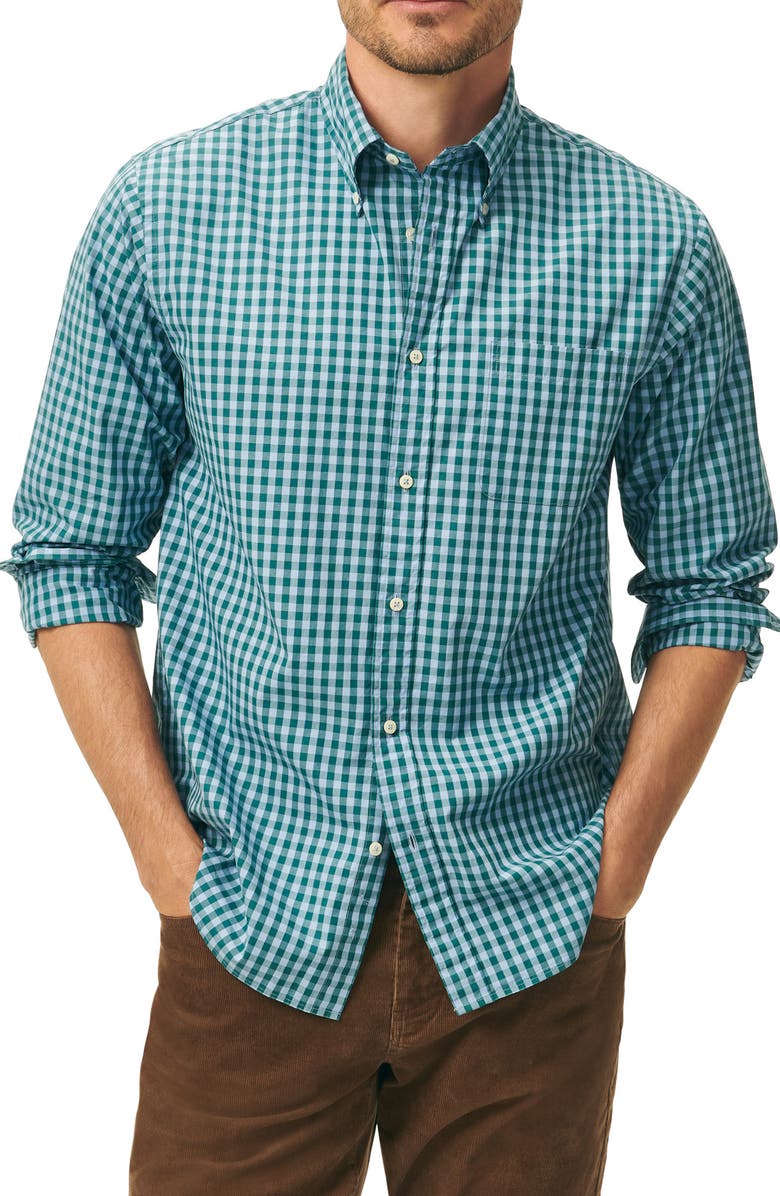 Brooks Brothers Gingham Check Cotton Button-Down Shirt, Main, color,