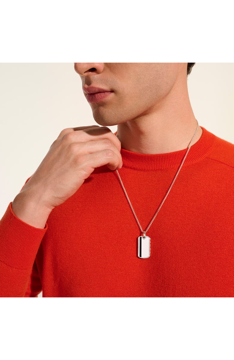 John Hardy Tag Necklace, Sterling Silver, Enamel, Alternate, color, 