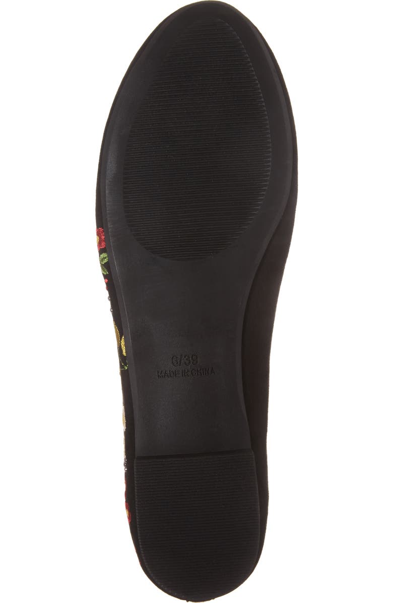 Topshop Sugar Embroidered Smoking Slipper, Alternate, color,