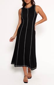 Petal & Pup Kyrie Seamed Rib Midi Dress