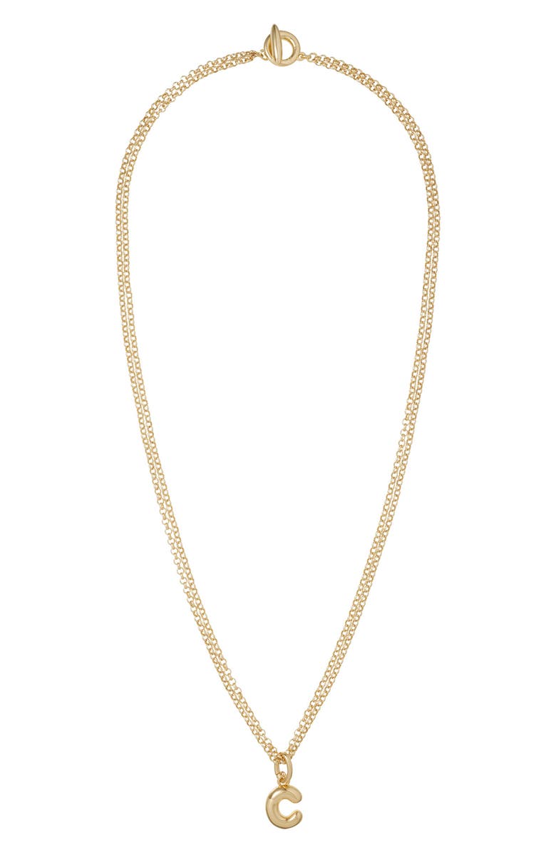 ROXANNE ASSOULIN The Puffy Initial Pendant Necklace, Main, color, Gold C