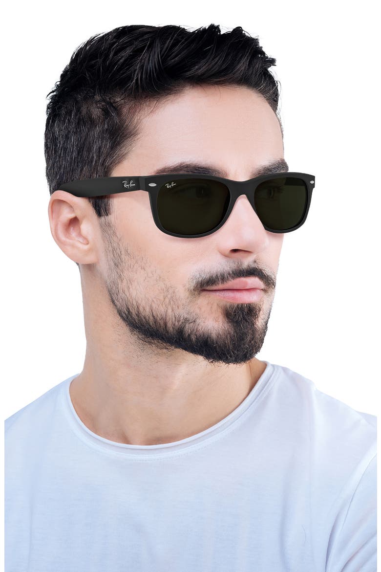 Wayfarer 58mm Rectangular Sunglasses, Alternate, color, MATTE BLACK