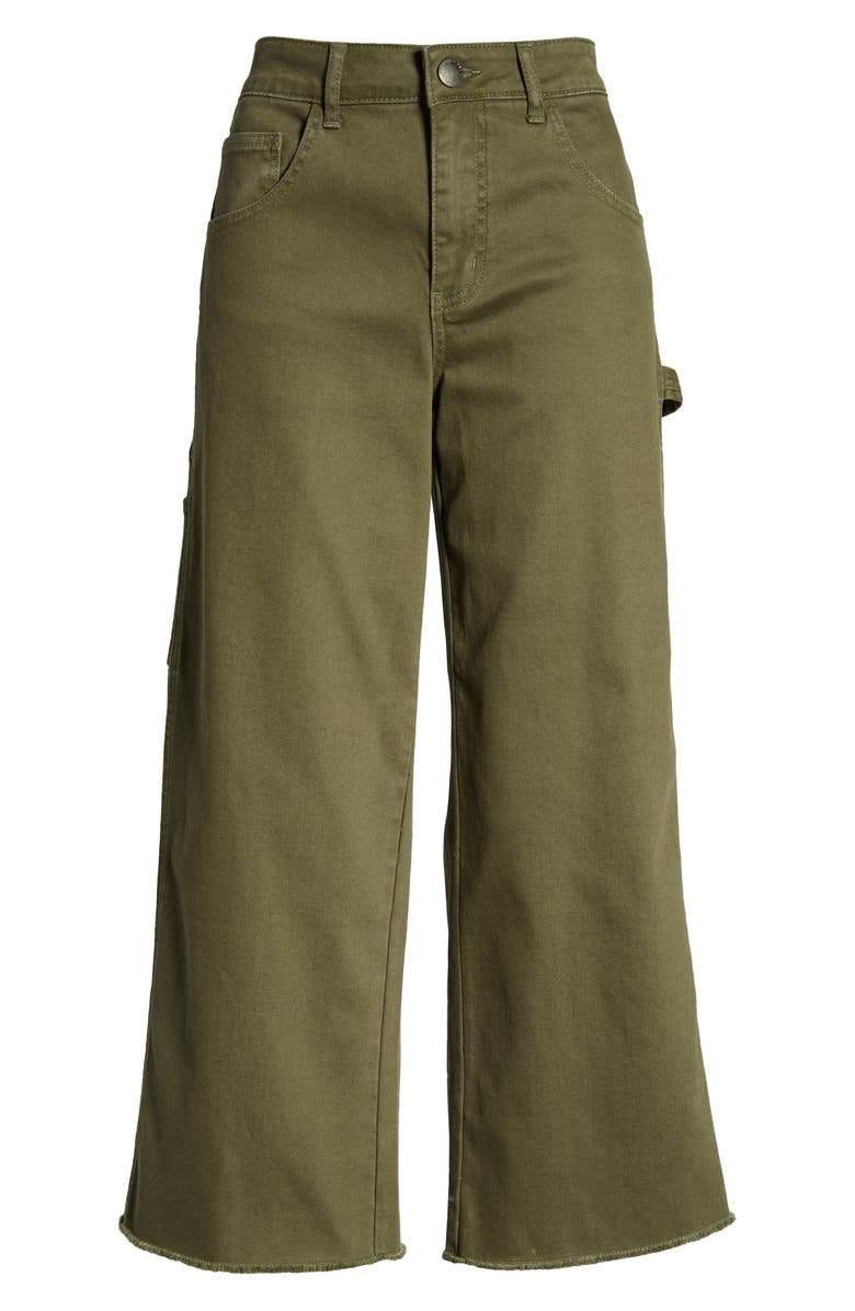 Prosperity Denim Cargo Wide Leg Crop Jeans, Alternate, color, 