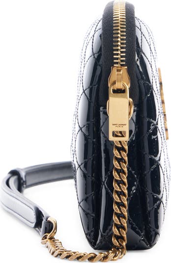 Saint Laurent Gaby Cassandre Quilted Leather Crossbody Pouch