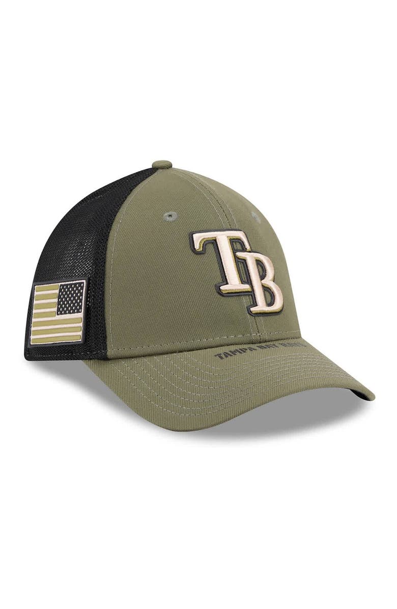 New Era Men's New Era Olive Tampa Bay Rays 2026 Armed Forces Day 39THIRTY M-Crown Flex Hat, Main, color, Olive