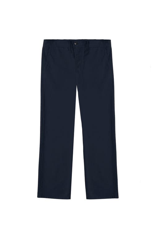 Fortela Reno Herringbone Cotton Trousers In Blue