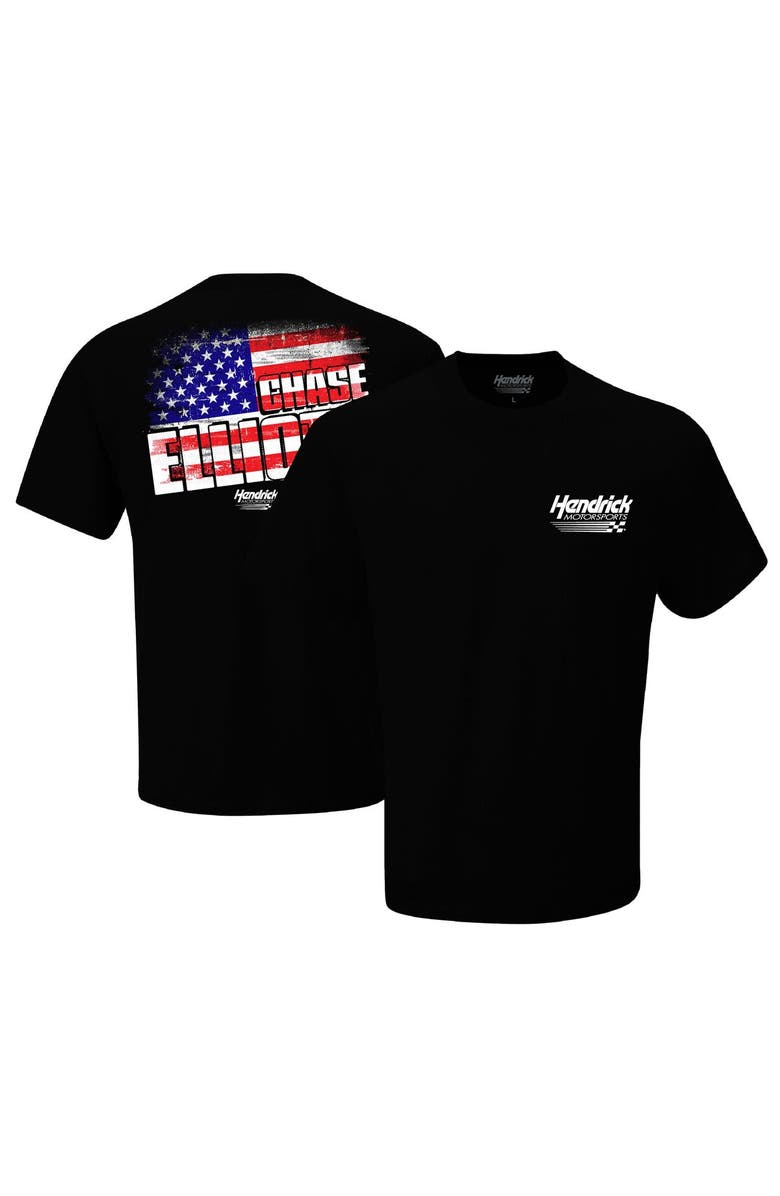HENDRICK MOTORSPORTS TEAM COLLECTION Men's Hendrick Motorsports Team Collection Black Chase Elliott Flag T-Shirt, Main, color,