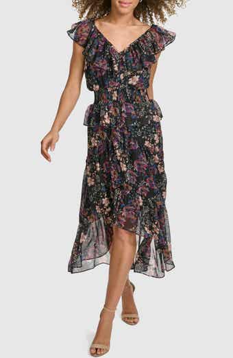 Kensie Ruffle High Low Dress