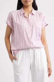 beachlunchlounge Darby Short Sleeve Button-Up Shirt