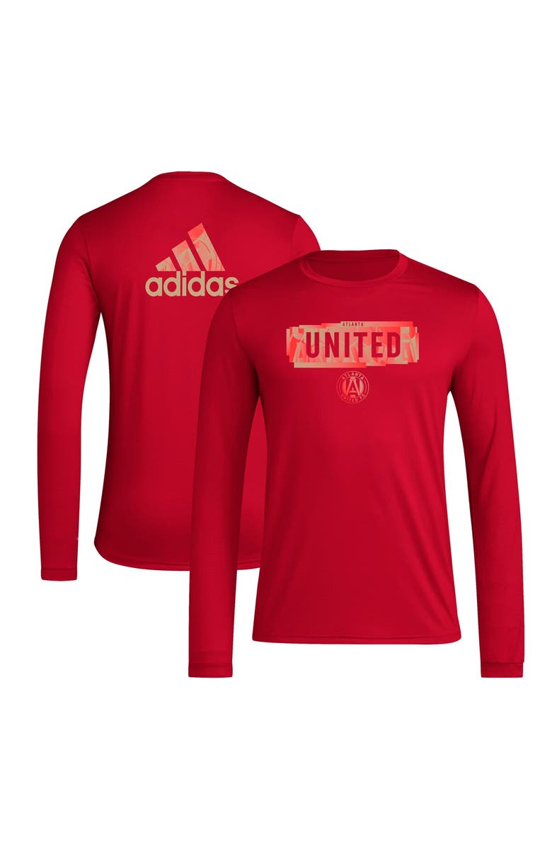adidas Men's adidas Red Atlanta United FC Local Pop AEROREADY Long Sleeve T-Shirt, Main, color,