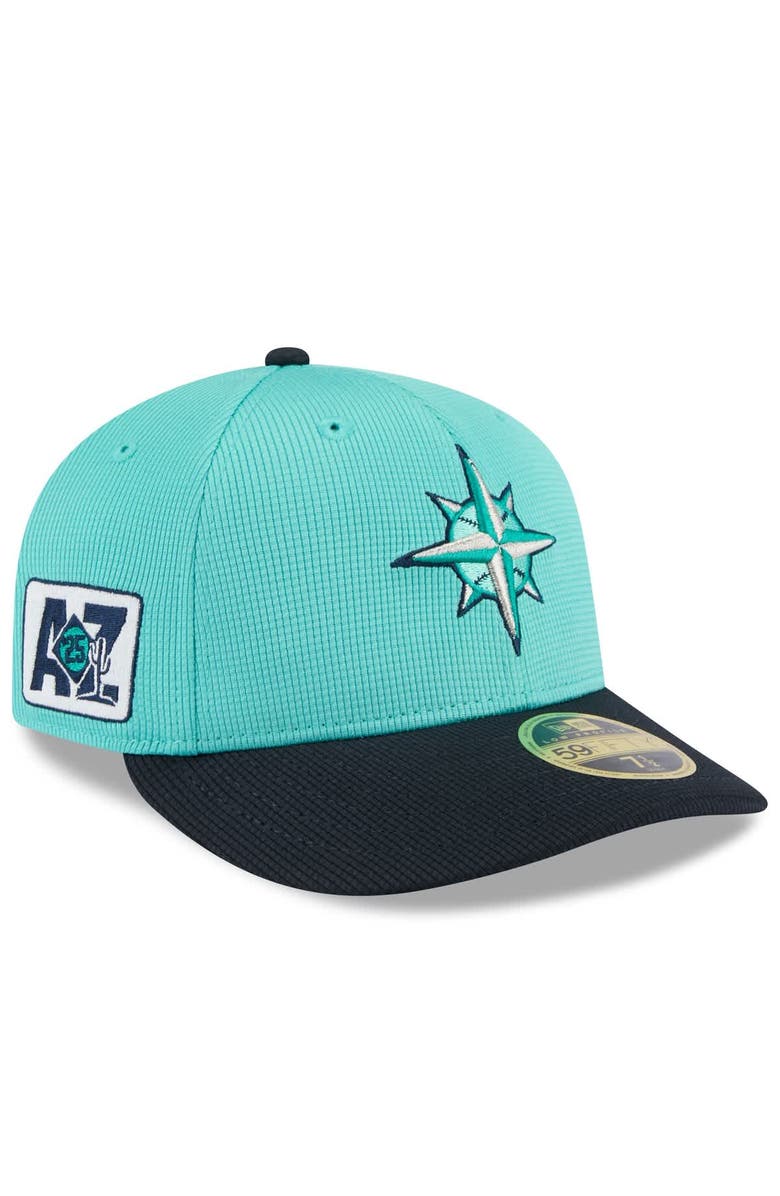 New Era Men's New Era  Aqua/Navy Seattle Mariners 2025 Spring Training Low Profile 59FIFTY Fitted Hat, Alternate, color, 