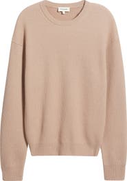 FRAME Crewneck Wool & Silk Rib Sweater